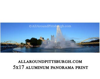 Fountain at the Point Panorama - Metal Print - 5x17