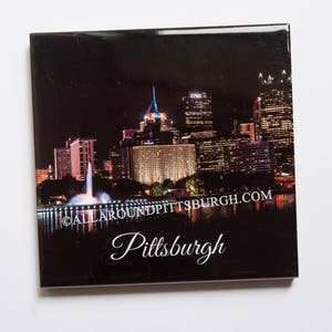 Point State Park Fountain at Night Trivet - Pittsburgh Trivet