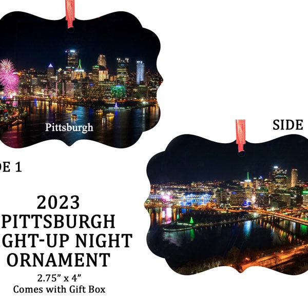 NEW!  2023 Pittsburgh Light-Up Night Ornament - Free Shipping on this item!
