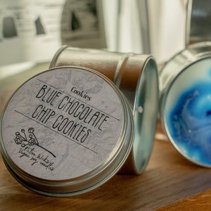 Blue Chocolate Chip Cookies Candle Percy Jackson & the Olympians inspired Cookies scented vegan soy candle small gift for bookworm 画像 9