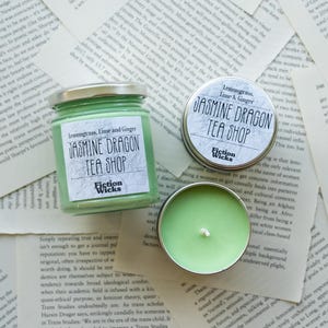 Jasmine Dragon Tea Shop | Avatar the Last Airbender inspired candle | Lemongrass & Ginger fragrance | Vegan Soy Wax Cruelty-free fragrance