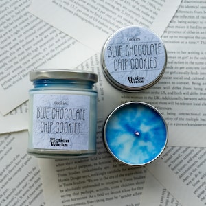 Blue Chocolate Chip Cookies Candle | Percy Jackson & the Olympians inspired || Cookies scented vegan soy candle | small gift for bookworm