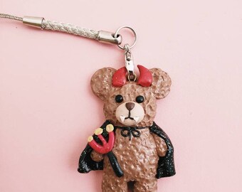 APC110 Antique Silver Finish Friends Forever with Tassel and Teddy Bear PlannerTN Charm