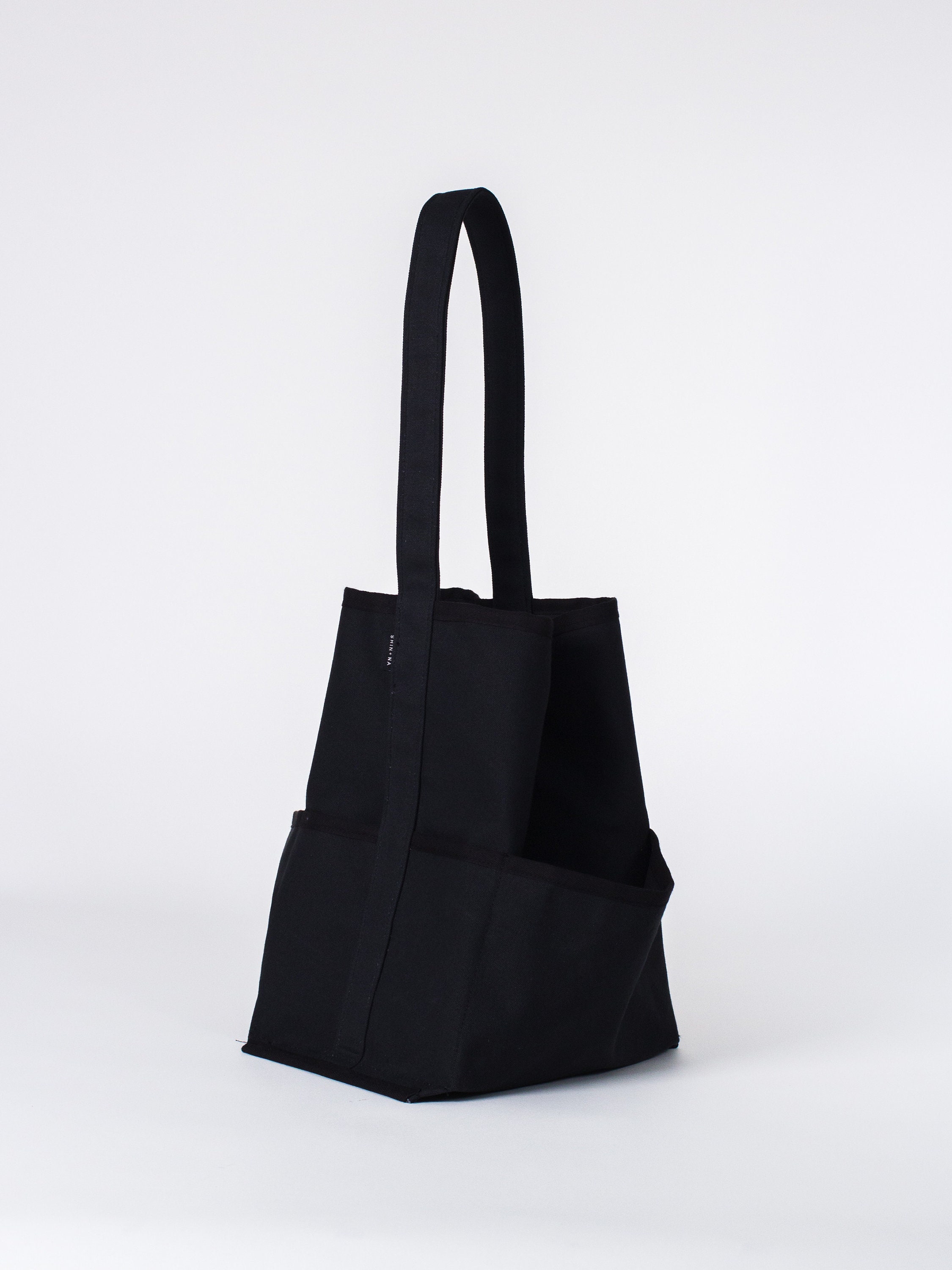 ★EMIS★ CANVAS TOTE BUCKET BAGBLACK m1037_1334634 BlackWaterproofCanvasBucketTot