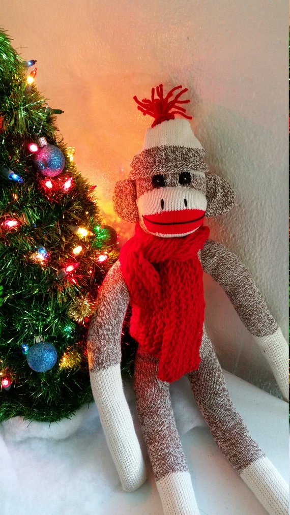 christmas sock monkey