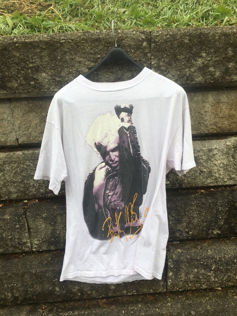 Rare Billy Idol Original 1990 Rude Dude Double Stitched T-SHIRT XL