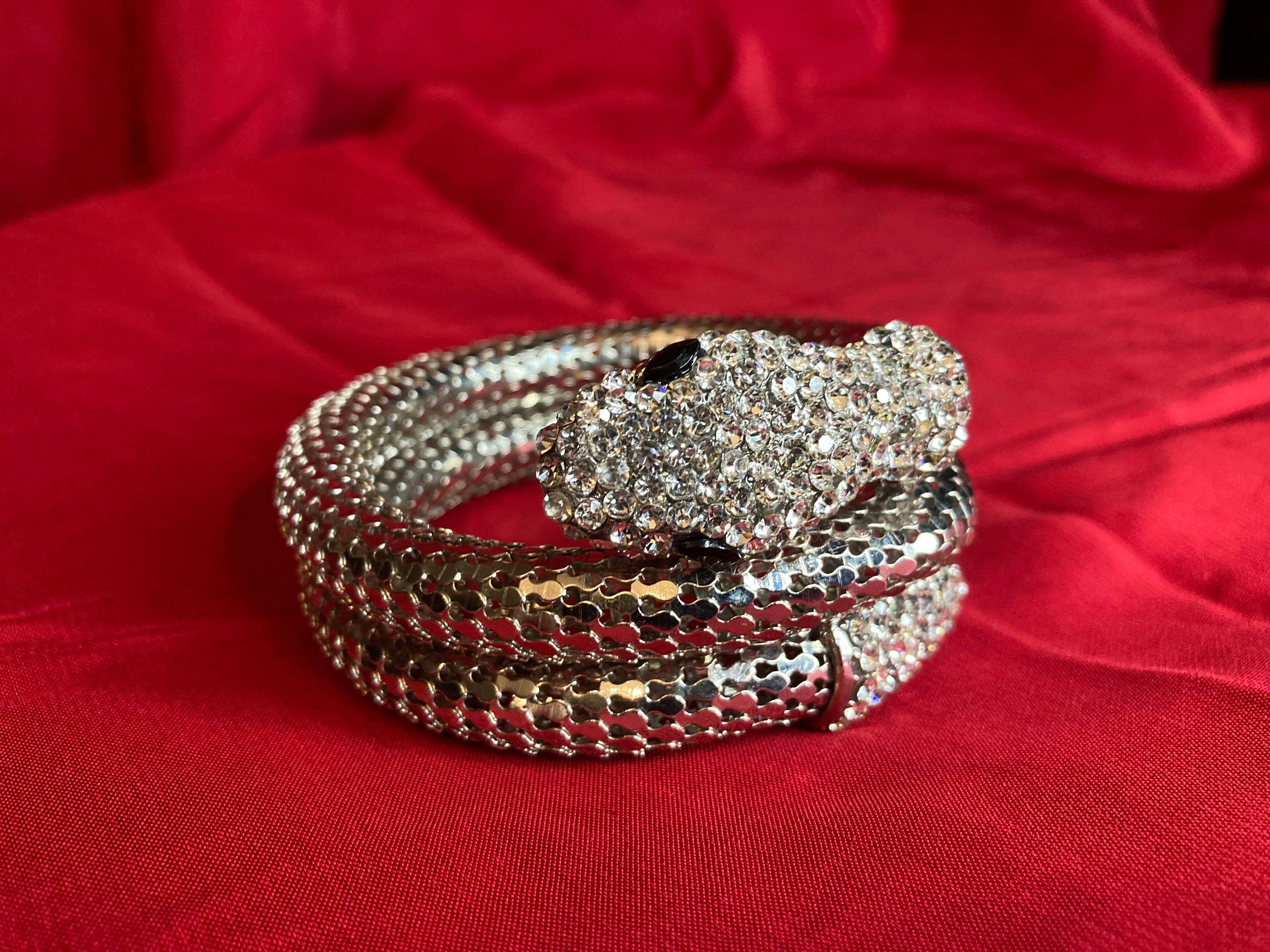 Cartier Style Rhinestone Snack Bracelet
