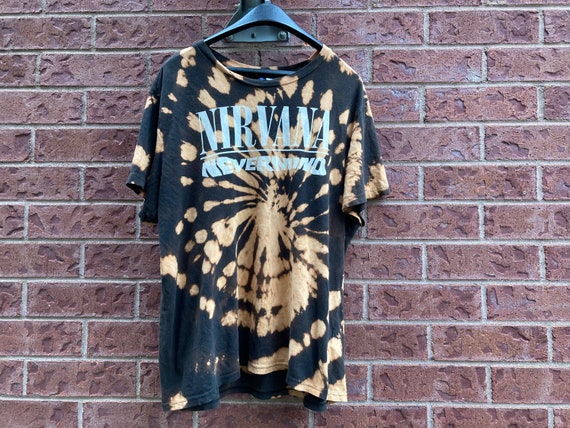 Nirvana Nevermind Tie Died Grunge T-Shirt Large