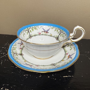 Rare AYNSLEY Penbroke Teacup & Saucer