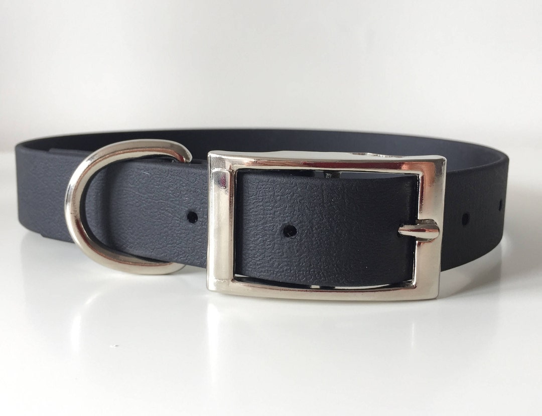 Black Waterproof Smellproof Easy Clean Dog Collar Etsy UK