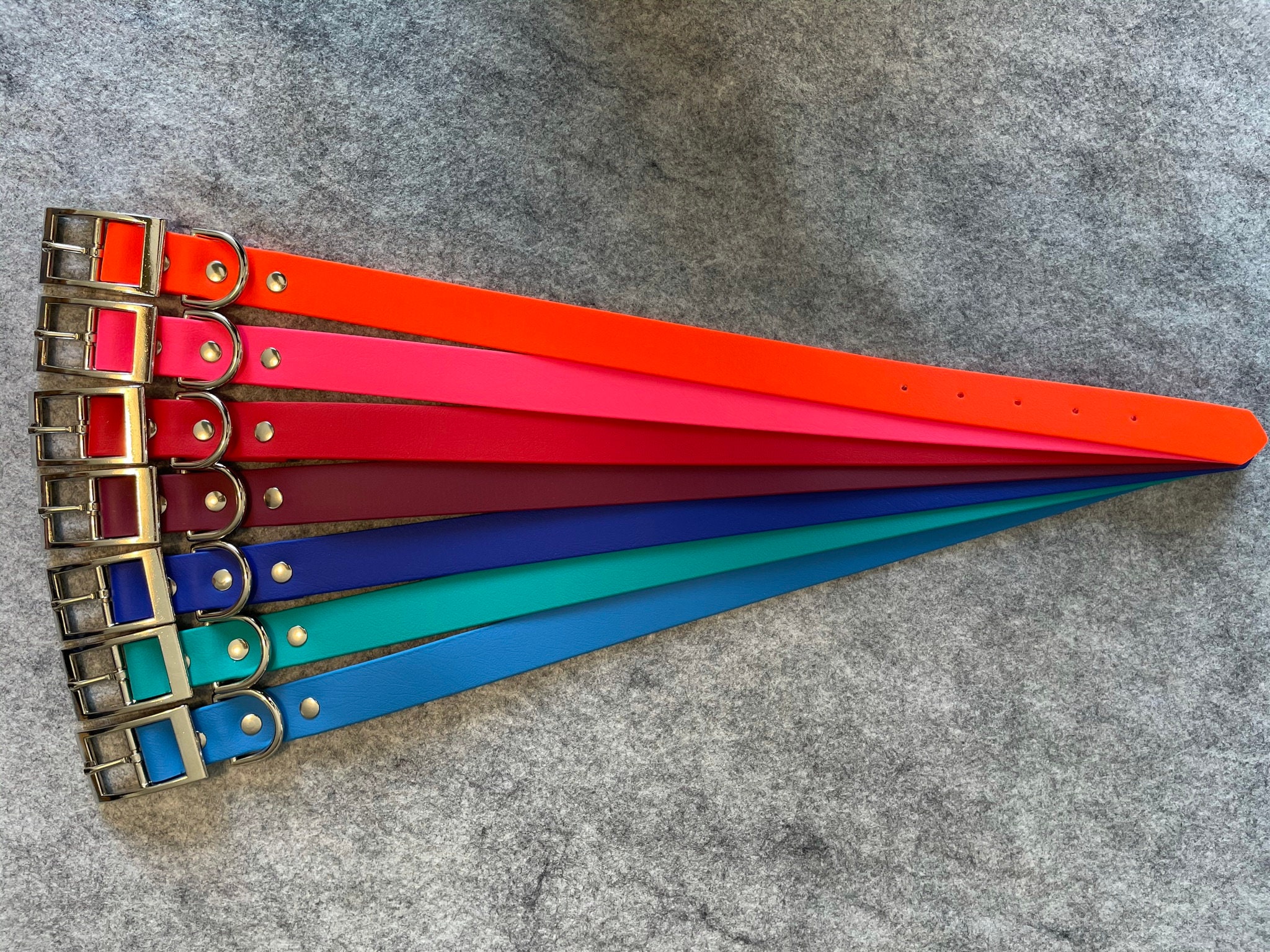 Bright Orange Waterproof Smellproof Easy Clean Dog Collar Etsy