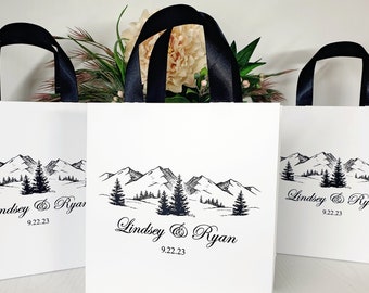 Personalized Mountain Wedding Welcome Bags: Destination Gift Bags