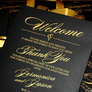 25 Black & Gold Wedding Welcome Bags: Custom Paper Favor Bags