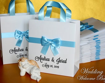 20 Destination Wedding Custom Gift Bags Wedding Guest Welcome Etsy