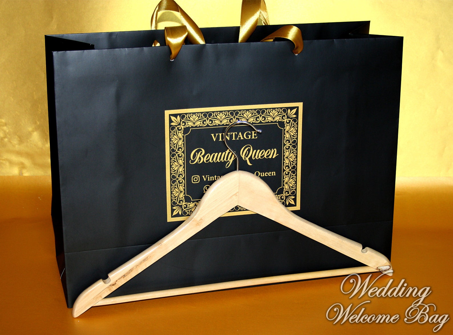 Extra Large Black & Gold Custom Logo Gift Bags Promotional Etsy