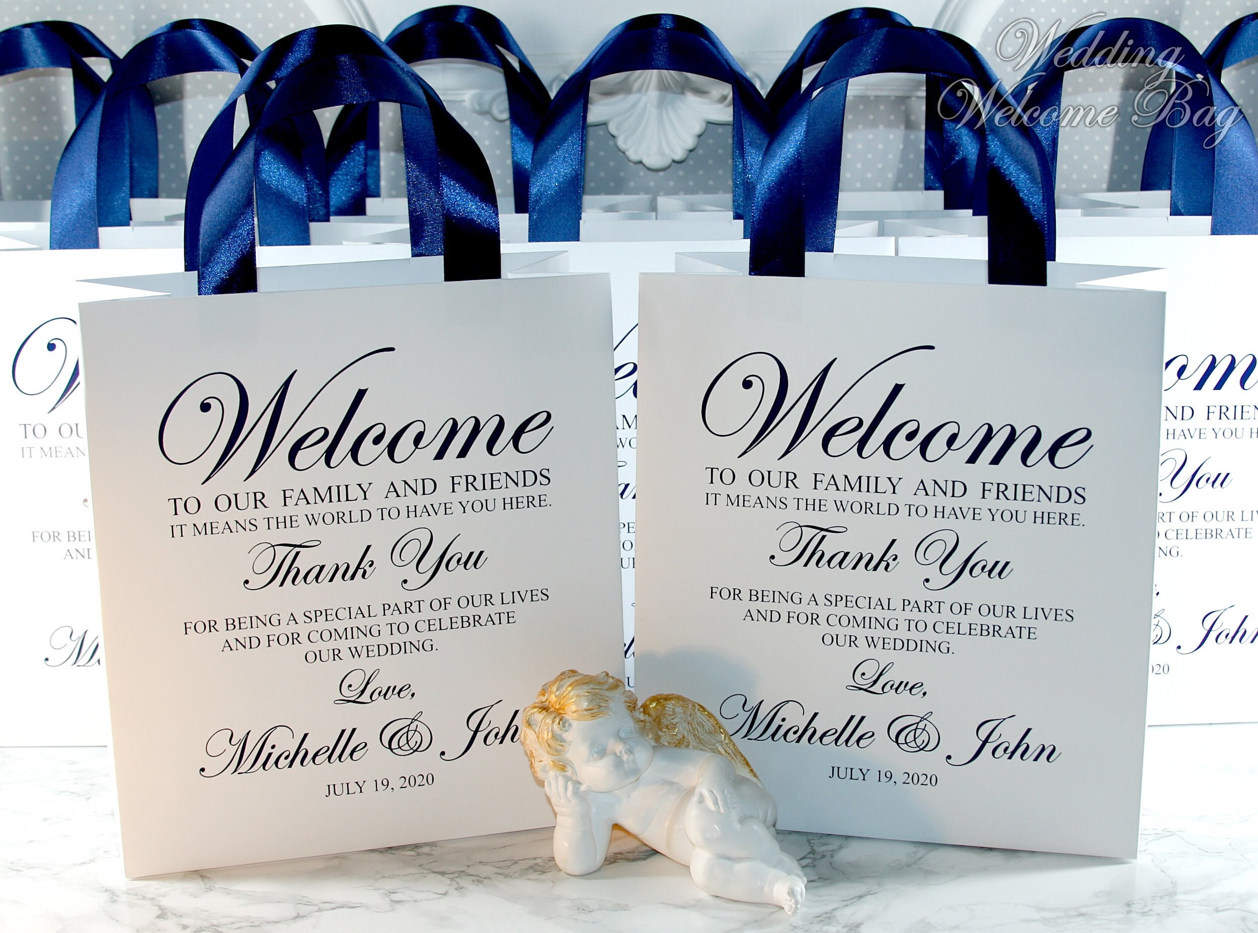 Wedding Favor Bags, Wedding Welcome Gift Bags, Hotel Welcome Bags, Floral  Favor Labels and Bags, Welcome Stickers #wdiB-322