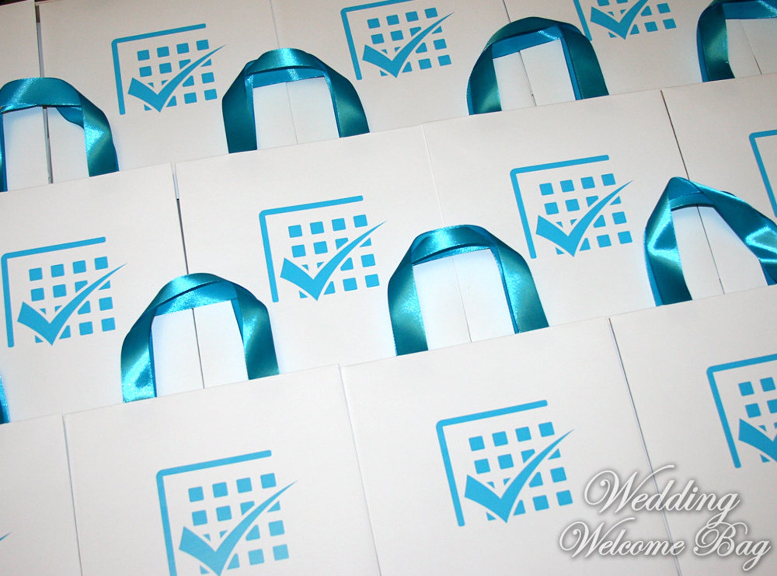 20 Custom Logo Gift bags with ribbon handles Promotional bags Etsy