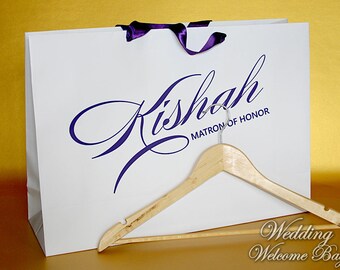 Extra Large Personalized Paper Gift Bags: Elegant Bridal Party Favors