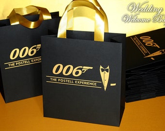 Black & Gold Custom Logo Gift Bags With Ribbon Handles Promotional Bags  Merchandise Bags Paper Jewelery Bags Gift Bag With Logo for Business 