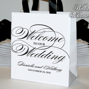 30 Personalized Wedding Welcome Gift Bags: Custom Favor Bags