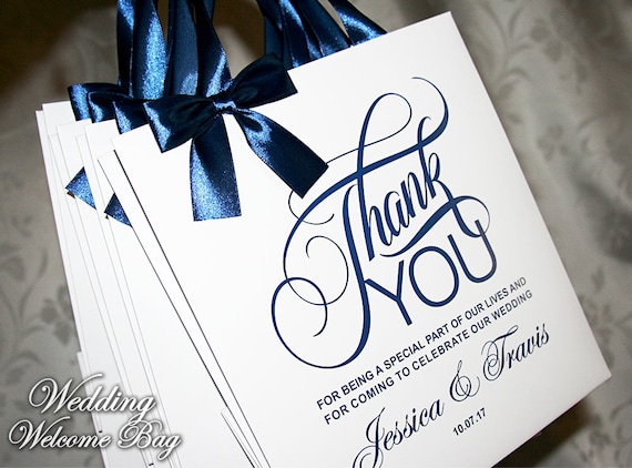 Wedding Welcome Bag Tags Brushed