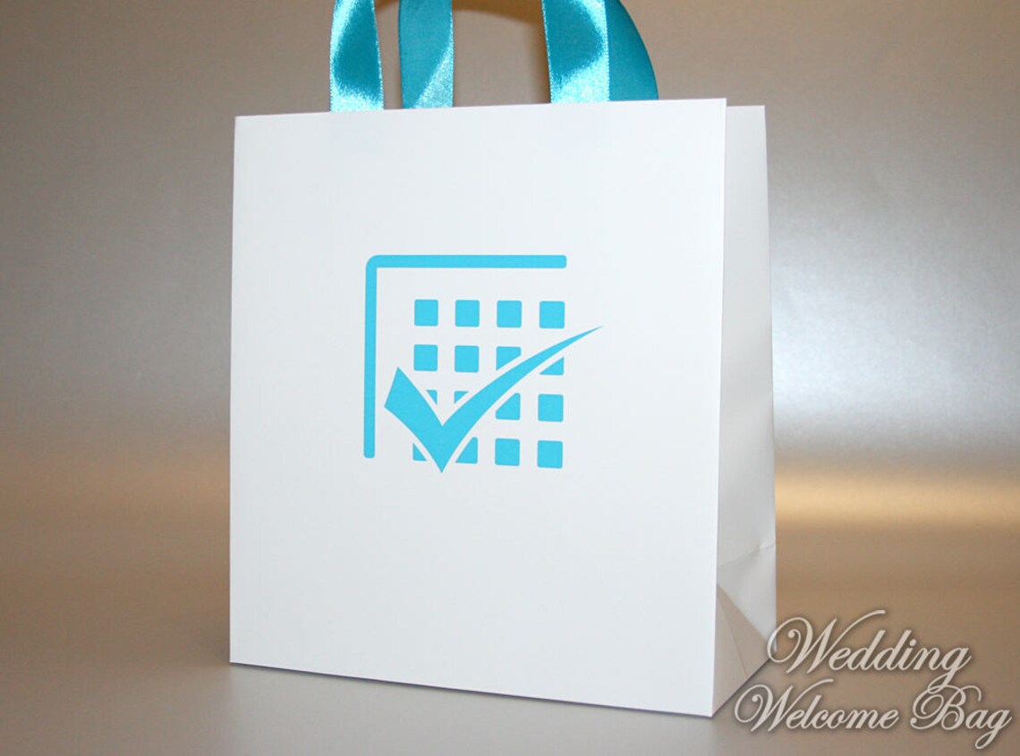 20 Custom Logo Gift bags with ribbon handles Promotional bags Etsy