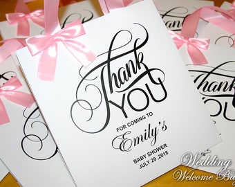 Personalized Baby Shower Gift Bag with Ribbon & Tag