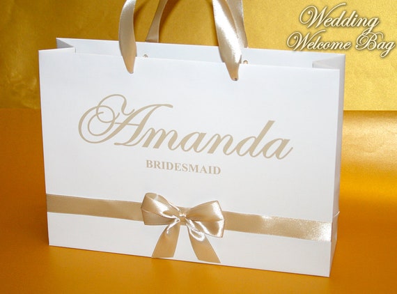 Personalized Extra Large Bridesmaid Gift Bag, Custom Paper Bag