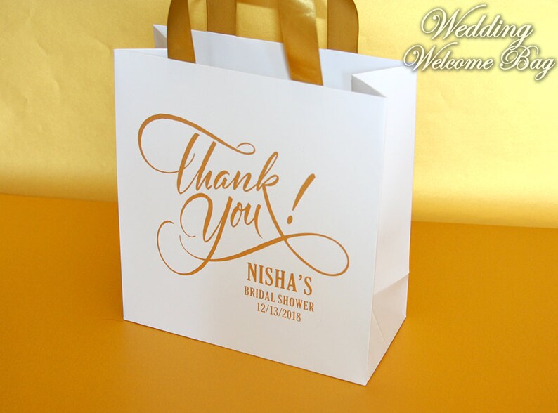 20 Bridal shower Thank You Gift Bags with ribbon and name Etsy