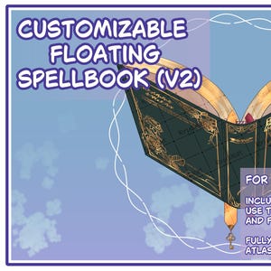 Libro de hechizos totalmente personalizable para Vtube Studio // Recursos para transmisiones de Vtuber