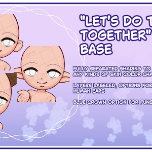 Let&#39;s Do This Together | DIY PSD Chibi Vtuber Emote Base | Twitch Emote | Discord Emote
