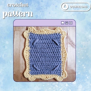 Friends Polaroid Frame crochet pattern, fits original 600 film size