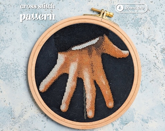 Patrón de punto de cruz a mano, descarga digital, Orgullo y prejuicio