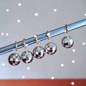 Discokulmaskmarkörer, set med 5, ring- eller glödlampsnål, stickning eller virkning
