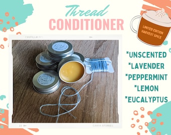 Beeswax Thread Conditioner: Embroidery, Cross Stitch, Needlepoint (0.5 oz)