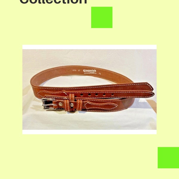 Men's Genuine Sedona Hot Dipped leather Ranger style belt Amish crafted in the USA