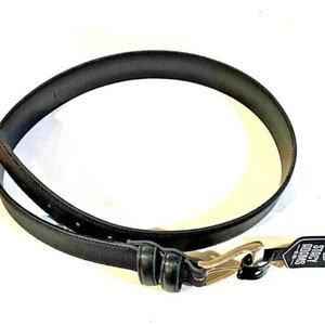Men&#39;s New Genuine Black  leather  Dress belt