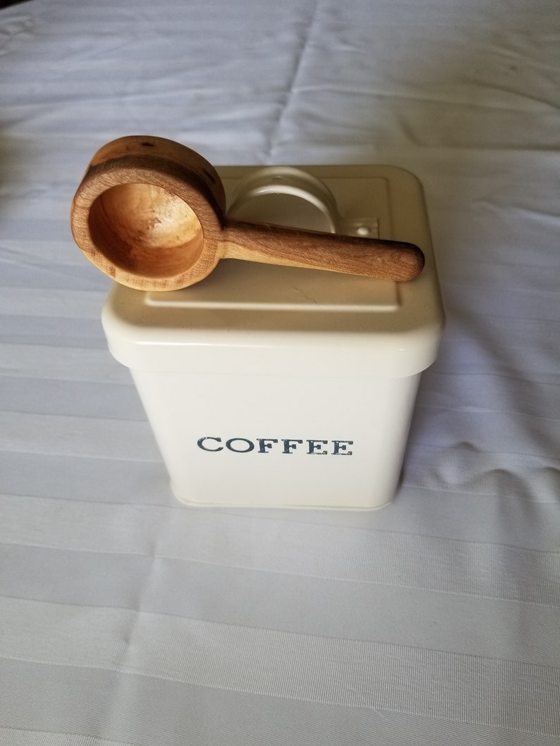 Hand Carved Wooden Coffee Scoop Etsy