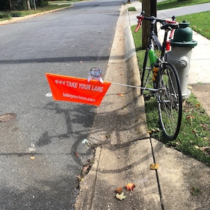 Take Your Lane Three-Foot Adjustable Bike Safety Flag