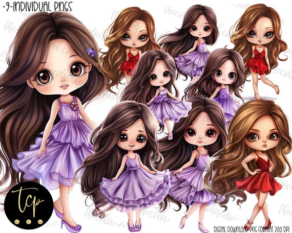 Kawaii MuÃ±ecas Animadas Para Vestir Ropa MuÃ±ecas Chibi Para