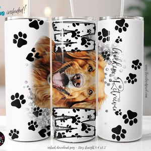 Golden Retriever Dog PNG, cachorro de 20 onças png Tumbler Sublimation Wrap, Download digital, sublimação de cachorro png, mãe Golden Retriever png