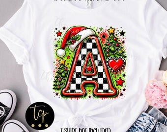 Christmas Clipart (5):Green Red and Black, Included Alphaset A-Z Capitals Only- Canva Download (PNG Digital Download)
