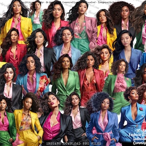 Boss Lady Clipart: Women in Suits PNG, Commercial Use (Digital Download)