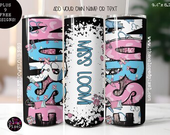 Nurse Tumbler Wrap PNG: Doodle Affirmation Design (Digital Download)