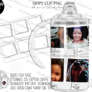 Fotosjabloon voor 12 oz sippy-beker voor kinderen, bekerverpakking 12 oz, rechte beker of fliptop sublimatie, png PNGEgg, voeg je eigen foto's en tekst toe, png