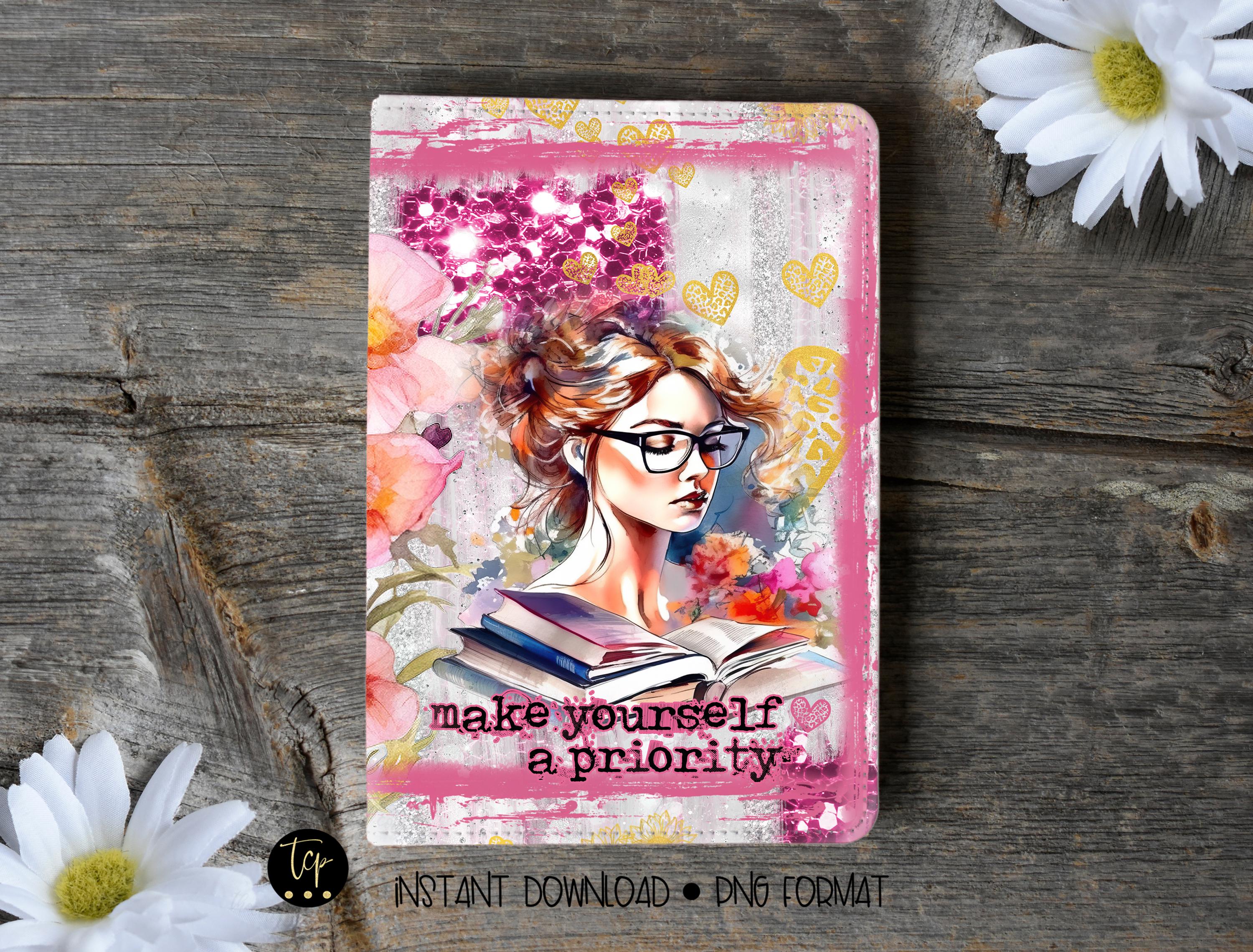 Art Journal Cover PNG: Pink Floral Book Lover (digital Download) - Etsy