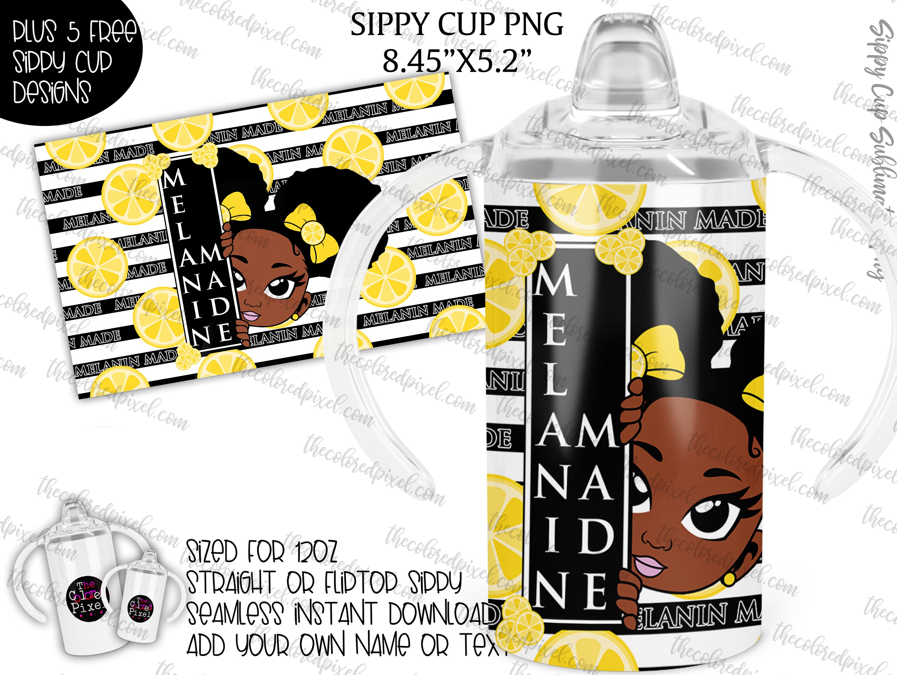 12oz kids sippy cup png, Little black girl Melanin png sippy cup wrap, kids sippy png, peekaboo black girl tumbler wrap, Instant DL 2 pngs