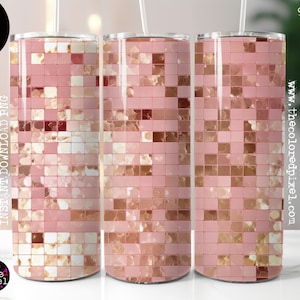 Roségold-Becherverpackung, 20-Unzen-Sublimationsbecherverpackungen Nahtlos, digitale Becher png nahtlose (2) png, fügen Sie Ihren eigenen Namen oder Text hinzu, ver9