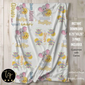 Vous êtes ma conception de coussin couverture éléphant soleil, sublimation PNG, modèle numérique pngs 8,25 x 8,25 po, édition avec Canva, Kristi W. Design