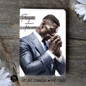 Men&#39;s Prayer Journal Cover Art: Printable PNG (Digital Download)